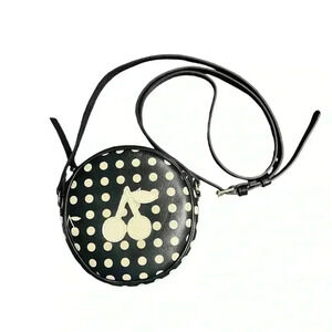 Bonpoint Cherry Dot Leather Circle Shoulder Bag Rare